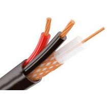 Кабель КВК-П-2Э 2х0.75 комбинированный 75 Ом, outdoor (200 м/бухта) ELETEC