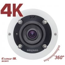 BD3990FL2 видеокамера купольная, сетевая, 4000x3000, 60к/с, fisheye, ePTZ, 12 Мп, ИК, mic